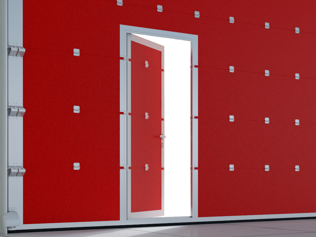 Ichki eshik (o‘lchami 900 × 2 051 mm) xonaga eshikni ko‘tarish zaruriyatisiz kirishni ta'minlaydi va evakuatsiya chiqish joyi sifatida xizmat qilishi mumkin. Kalitkani o‘tish joyining kengligi 5 000 mm gacha bo‘lgan konstruktsiyalarda o‘rnatish mumkin.